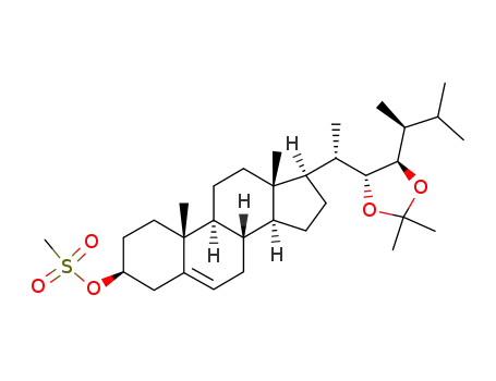 (22R,23R,24S)-22,23-isopropylidenedioxy-3β-methylsulphonyloxyergost-5-ene