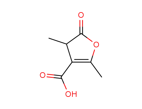 Molecular Structure of 4749-13-7 (2,4-dimethyl-5-oxo-4,5-dihydro-furan-3-carboxylic acid)