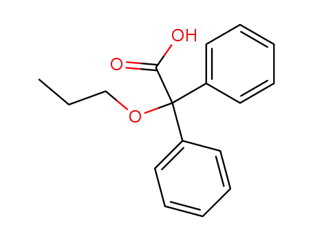 Benzeneacetic acid, a-phenyl-a-propoxy-