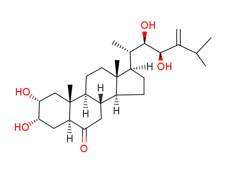 Molecular Structure of 85797-15-5 ((22R,23R)-2α,3α,22,23-Tetrahydroxy-5α-ergost-24(28)-en-6-one)