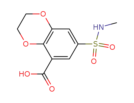 Molecular Structure of 66410-37-5 (2,3-dihydro-7-(N-methylsulphamoyl)-1,4-benzodioxin-5-carboxylic acid)