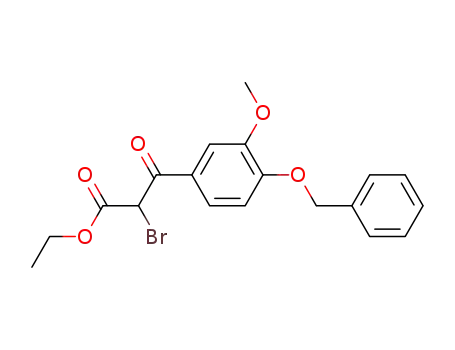 Benzenepropanoic acid,
a-bromo-3-methoxy-b-oxo-4-(phenylmethoxy)-, ethyl ester