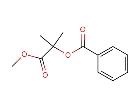 Molecular Structure of 87532-07-8 (Propanoic acid, 2-(benzoyloxy)-2-methyl-, methyl ester)