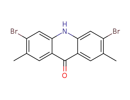 Molecular Structure of 84658-94-6 (3,6-dibromo-2,7-dimethylacridone)