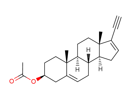 Molecular Structure of 52310-78-8 (Pregna-5,16-diene-20-yne-3β-ol 3-Acetate)