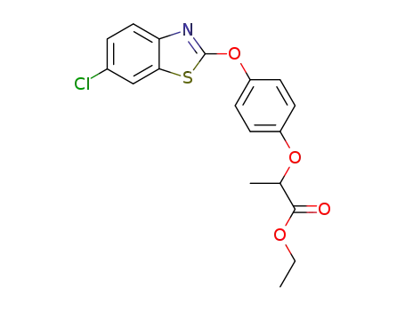 Molecular Structure of 66441-11-0 (ethyl 2-[4-[(6-chlorobenzothiazol-2-yl)oxy]phenoxy]propionate)
