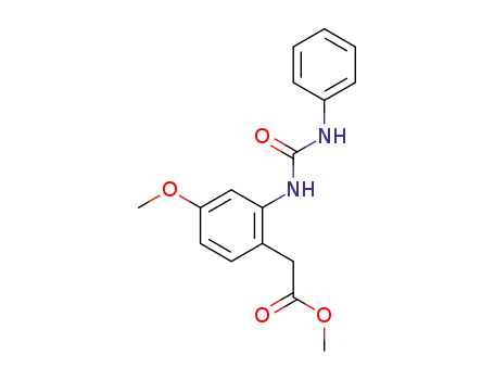 Molecular Structure of 1355049-20-5 (methyl {2-[(anilinocarbonyl)amino]-4-methoxyphenyl}acetate)