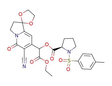 (2R)-1-(6′-cyano-5′-oxo-3′,5′,-dihydro-2′H-spiro[[1,3]dioxolane-2,1′-indolizine]-7′-yl)-2-ethoxy-2-oxoethyl 1-tosylpyrrolidine-2-carboxylate