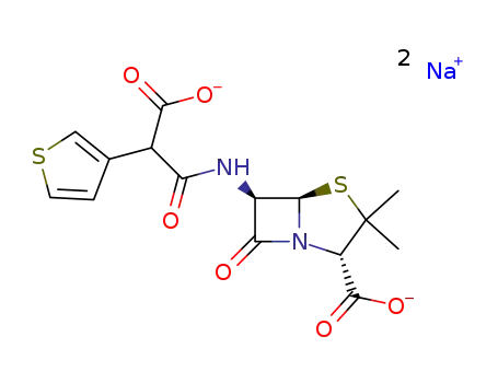 Molecular Structure of 29457-07-6 (TICARCILLIN DISODIUM SALT)