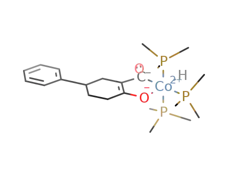 Molecular Structure of 210900-83-7 (mer-hydrido(1-carbonyl-2-oxo-5-phenylyclohexenediyl)tris(trimethylphosphine)cobalt(III))