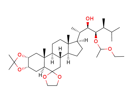 (20S,22R,23R,24S)-23-(1-ethoxyethoxy)-6-ethylenedioxy-2α,3α-isopropylidenedioxy-5α-ergostan-22-ol