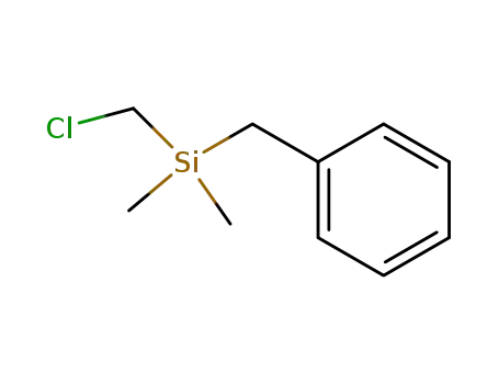 Molecular Structure of 5356-99-0 (BENZYL(CHLOROMETHYL)DIMETHYLSILANE  97)
