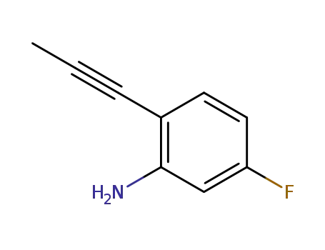 Molecular Structure of 1383976-65-5 (5-fluoro-2-prop-1-ynylphenylamine)