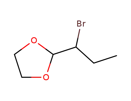 Molecular Structure of 14764-32-0 (2-(1-bromo-propyl)-[1,3]dioxolane)