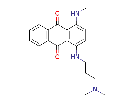 Molecular Structure of 25264-26-0 (1-[[3-(dimethylamino)propyl]amino]-4-(methylamino)anthraquinone)