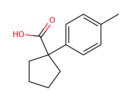 Molecular Structure of 80789-75-9 (1-(P-TOLYL)-1-CYCLOPENTANECARBOXYLIC ACID)