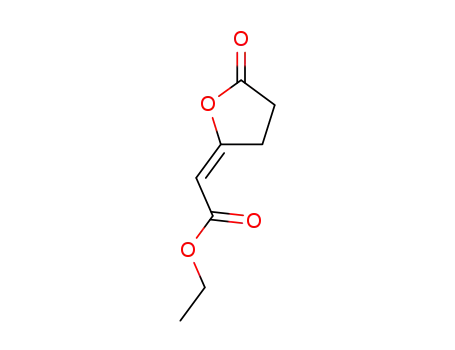 Molecular Structure of 57691-01-7 (Acetic acid, (dihydro-5-oxo-2(3H)-furanylidene)-, ethyl ester, (E)-)