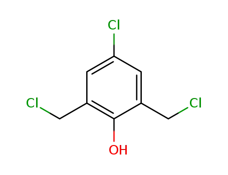 Molecular Structure of 6641-03-8 (4-chloro-2,6-bis(chloromethyl)phenol)