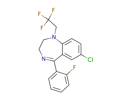 1H-1,4-Benzodiazepine,7-chloro-5-(2-fluorophenyl)-2,3-dihydro-1-(2,2,2-trifluoroethyl)-