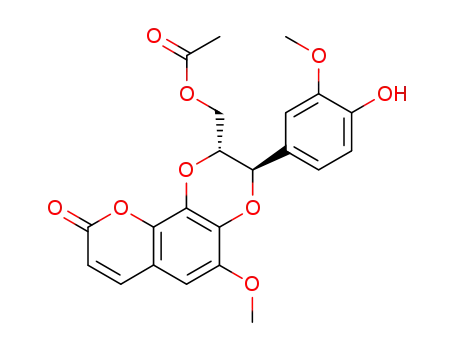 Molecular Structure of 102070-29-1 (cleomiscosin A monoacetate)