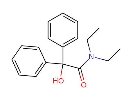 Molecular Structure of 10049-90-8 (N,N-diethyl-α-hydroxy-α-phenylbenzeneacetamide)