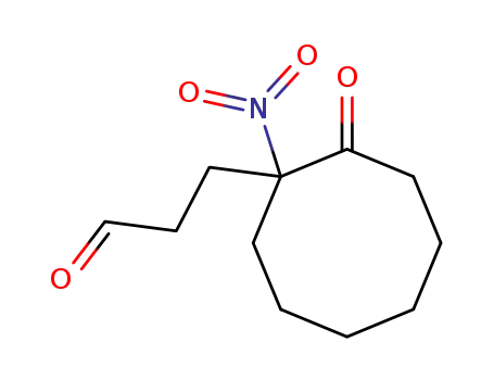 Molecular Structure of 84246-75-3 (Cyclooctanepropanal, 1-nitro-2-oxo-)