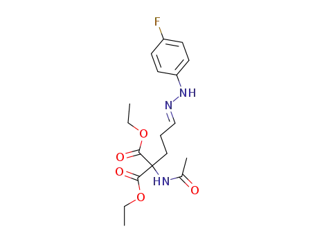 Molecular Structure of 427-87-2 (acetylamino-[3-(4-fluoro-phenylhydrazono)-propyl]-malonic acid diethyl ester)