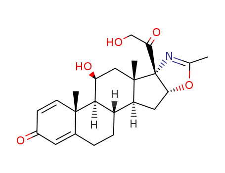 5'H-Pregna-1,4-dieno[17,16-d]oxazole-3,20-dione,11,21-dihydroxy-2'-methyl-, (11b,16b)- (9CI)