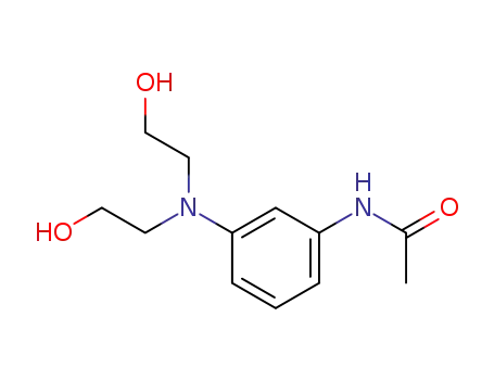 Molecular Structure of 92-02-4 (N-(3-Bis(2-hydroxyethylamino)phenyl)acetamide)