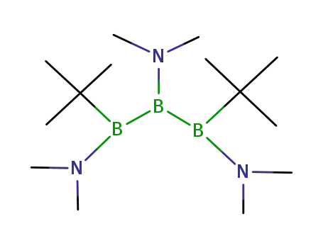Molecular Structure of 158819-20-6 (1,3-di-tert-butyl-1,2,3-tris(dimethylamino)triborane<sup>(5)</sup>)