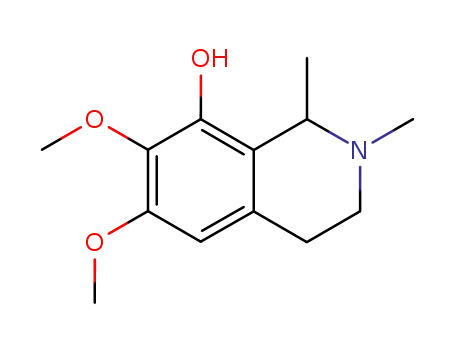 1,2-dimethyl-6,7-dimethoxy-8-hydroxy-1,2,3,4-tetrahydroisoquinoline (pellotine)