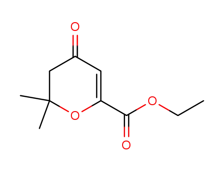 Molecular Structure of 5464-36-8 (ethyl 2,2-dimethyl-4-oxo-3,4-dihydro-2H-pyran-6-carboxylate)