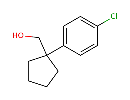 Molecular Structure of 80866-79-1 (1-(p-chlorophenyl)cyclopentanemethanol)