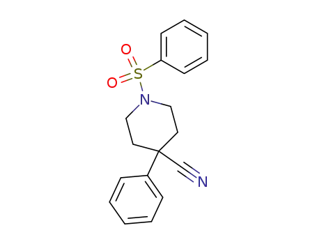Molecular Structure of 101793-30-0 (1-benzenesulfonyl-4-phenyl-piperidine-4-carbonitrile)