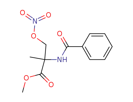 2-Benzoylamino-2-methyl-3-nitrooxy-propionic acid methyl ester