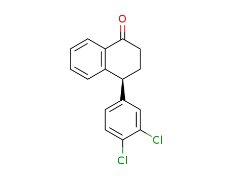 Molecular Structure of 124379-29-9 (4-(3,4-Dichloro-phenyl)-3,4-dihydro-2H-naphthalen-1-one)