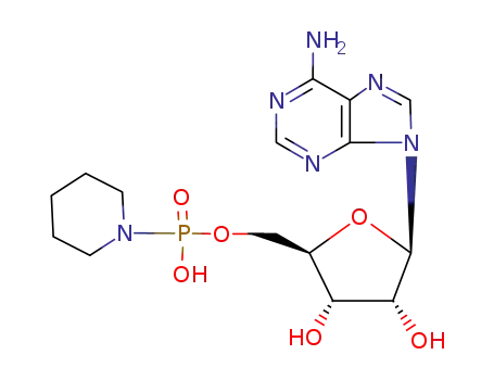 Molecular Structure of 7659-75-8 (adenosine (5'-phosphoro-1-piperidinide))