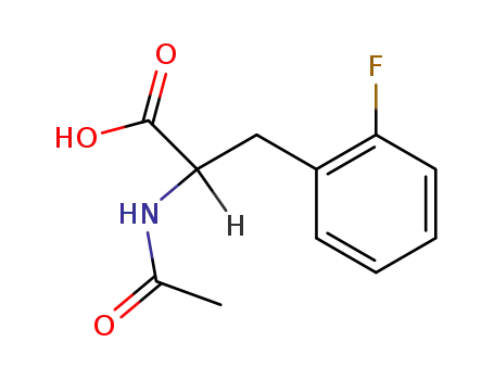 Molecular Structure of 66574-84-3 (N-ACETYL-2-FLUORO-DL-PHENYLALANINE)