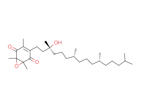 Molecular Structure of 131175-55-8 (7-Oxabicyclo[4.1.0]hept-3-ene-2,5-dione,
3-(3-hydroxy-3,7,11,15-tetramethylhexadecyl)-1,4,6-trimethyl-)