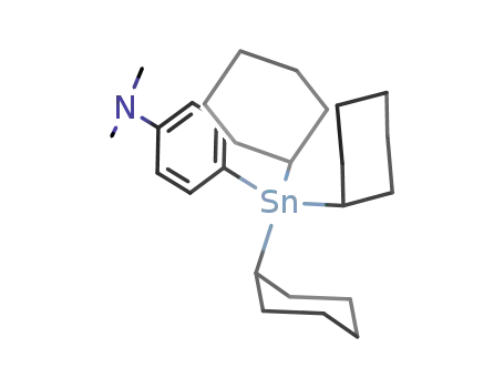Molecular Structure of 102344-26-3 ((cyclo-C<sub>6</sub>H<sub>11</sub>)3SnC<sub>6</sub>H<sub>4</sub>-p-N(CH<sub>3</sub>)2)