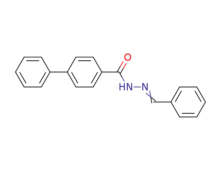 Molecular Structure of 86268-09-9 (Biphenyl-4-carboxylic acid [1-phenyl-meth-(E)-ylidene]-hydrazide)