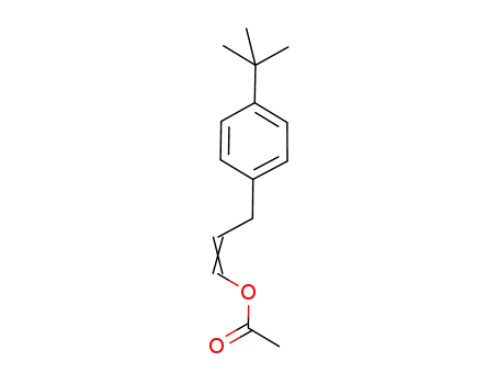 Molecular Structure of 77104-99-5 (3-[4-(1,1-dimethylethyl)phenyl]propenyl acetate)