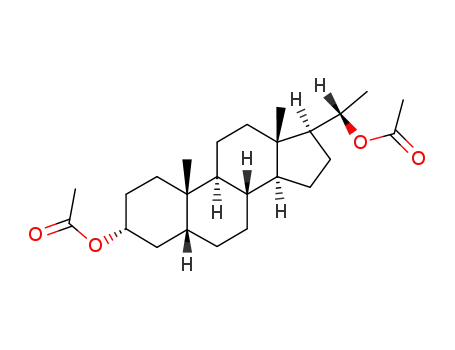 Molecular Structure of 1174-69-2 ((20S)-5-beta-pregnane-3alpha,20-diol diacetate)
