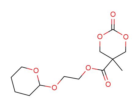 Molecular Structure of 1075204-22-6 (2-(tetrahydro-2H-pyran-2-yloxy)ethyl 5-methyl-2-oxo-1,3-dioxane-5-carboxylate)