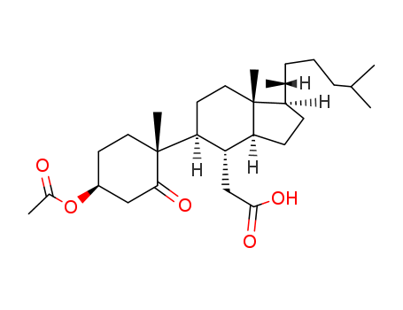 1H-Indene-4-aceticacid,5-[(1R,4S)-4-(acetyloxy)-1-methyl-2-oxocyclohexyl]-1-[(1R)-1,5-dimethylhexyl]octahydro-7a-methyl-,(1R,3aS,4S,5S,7aR)- cas  10473-42-4