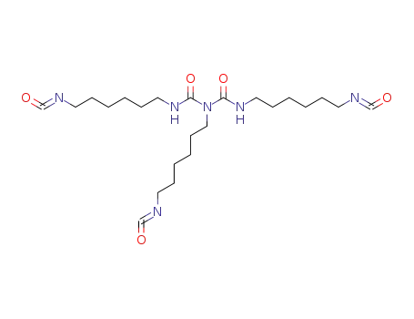 Molecular Structure of 4035-89-6 (1,3,5-tris(6-isocyanatohexyl)biuret)