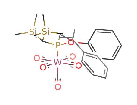 Molecular Structure of 1416967-44-6 ([W(CO)5(P(CHCMePh)(CH(SiMe<sub>3</sub>)2)(OPh))])