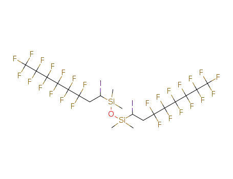Molecular Structure of 1374104-95-6 (1,3-bis(1-iodo-3,3,4,4,5,5,6,6,7,7,8,8,8-tridecafluorooctan-1-yl)tetramethyldisiloxane)
