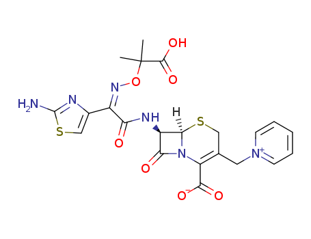 (6r,7r)-7-[[(2e)-2-(2-amino-1,3-thiazol-4-yl)-2-(2-carboxylatopropan-2-yloxyimino)acetyl]amino]-8-oxo-3-(pyridin-1-ium-1-ylmethyl)-5-thia-1-azabicyclo[4.2.0]oct-2-ene-2-carboxylate;hydron