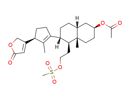 Acetic acid (2S,4aS,5S,6R,8aR)-5-(2-methanesulfonyloxy-ethyl)-4a-methyl-6-[(S)-2-methyl-3-(5-oxo-2,5-dihydro-furan-3-yl)-cyclopent-1-enyl]-decahydro-naphthalen-2-yl ester